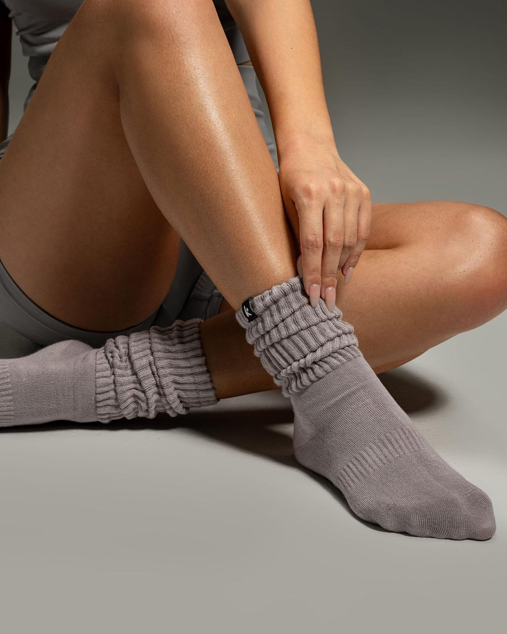 Kamo Fitness Scrunch Boot Socks for Women, Long Cozy Slouch Crew, 3 Pairs