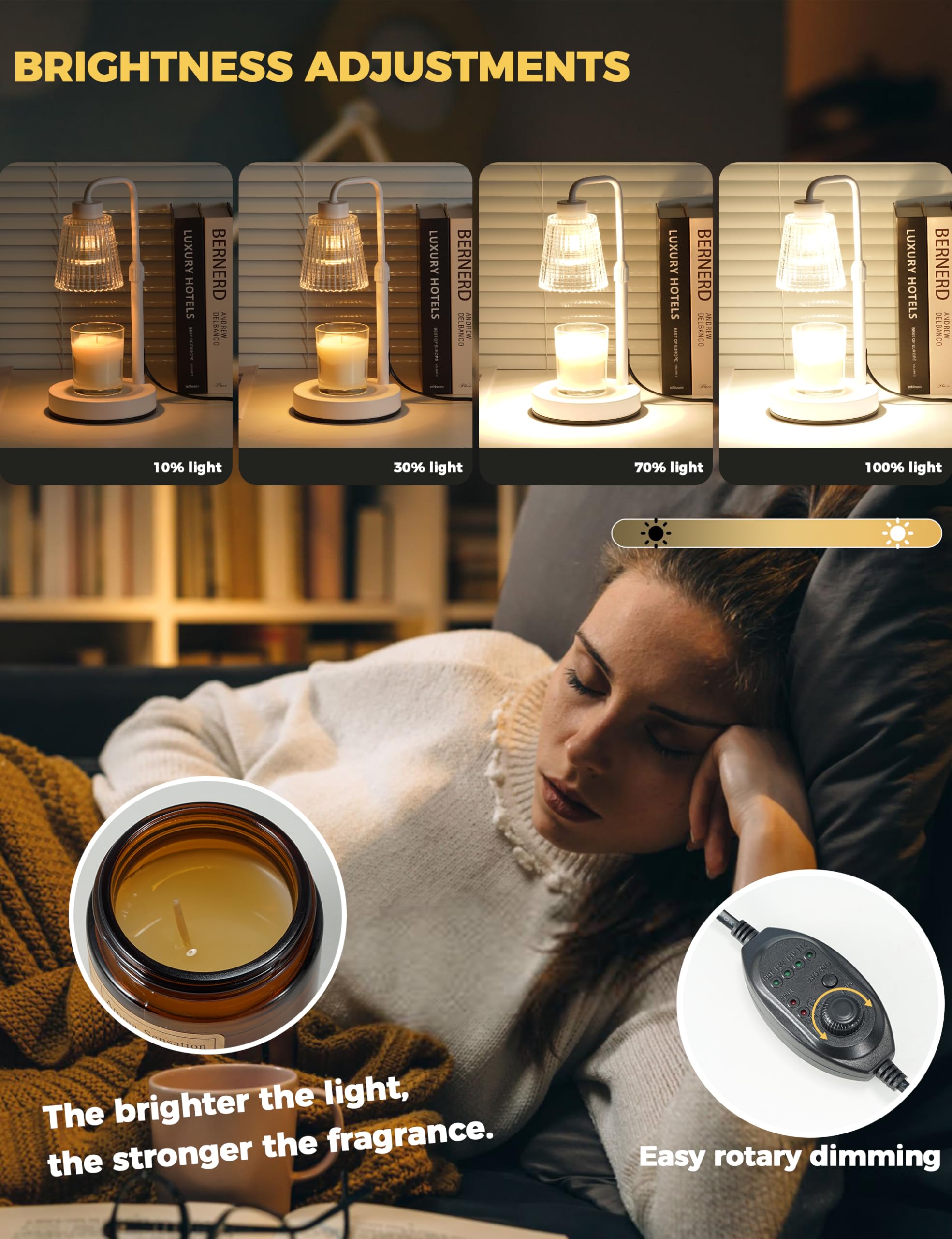 GODONLIF Candle Warmer Lamp with Timer, Birthday Gifts for Women Home Decor