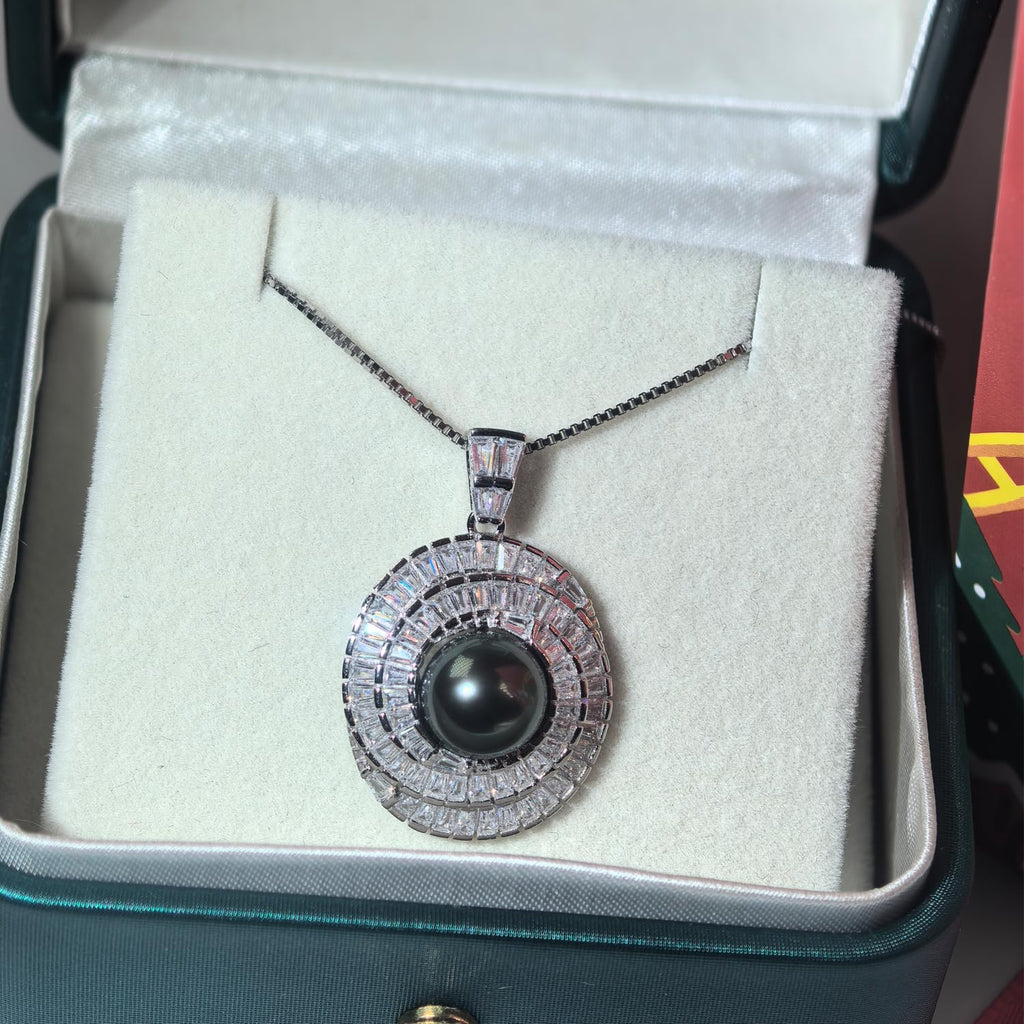 NONNYL Mothers Day Gifts For Wife Women Wedding Anniversary - Real Tahitian-Pearl-Necklace, Birthday Valentines Gifts For Wife Her Mom Christmas - Companion Necklace For Women Luxury Fine Jewelry