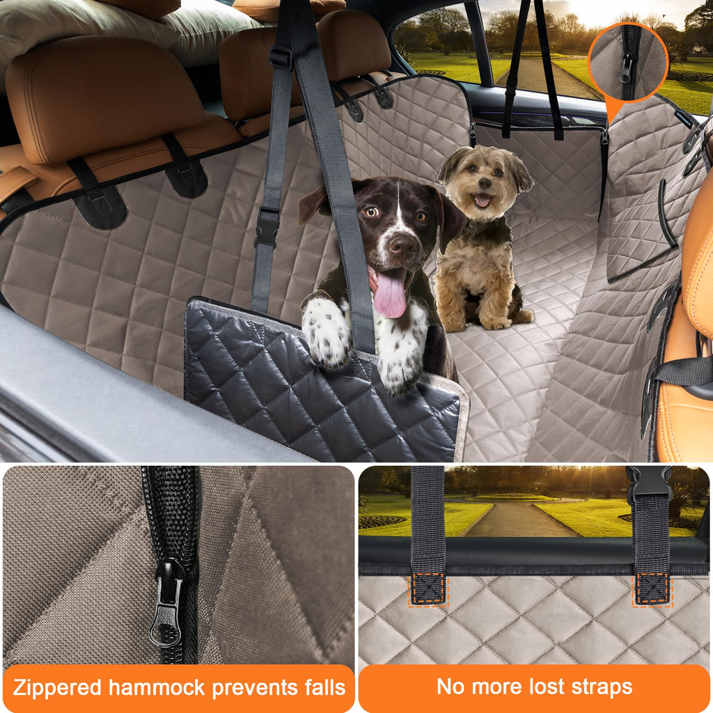 URPOWER Dog Car Seat Cover for Back Seat, Waterproof Hammock for Car & SUV