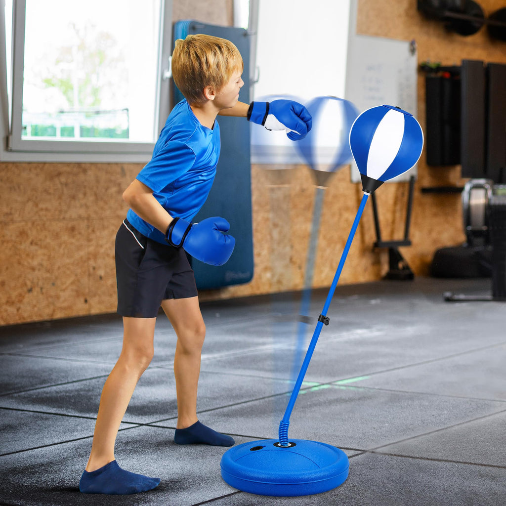 Punching Bag Set Toy with Boxing Gloves, Ideal Birthday for Kids Ages 3-8+