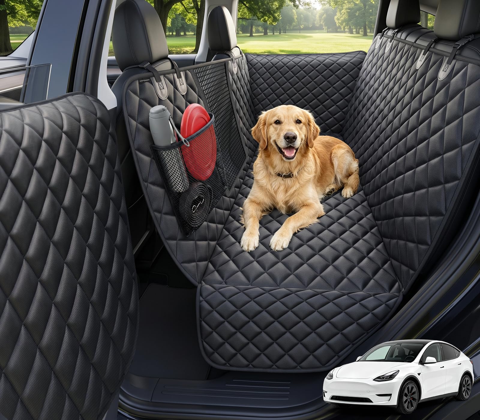 URPOWER Dog Car Seat Cover for Back Seat, Waterproof Hammock for Car & SUV