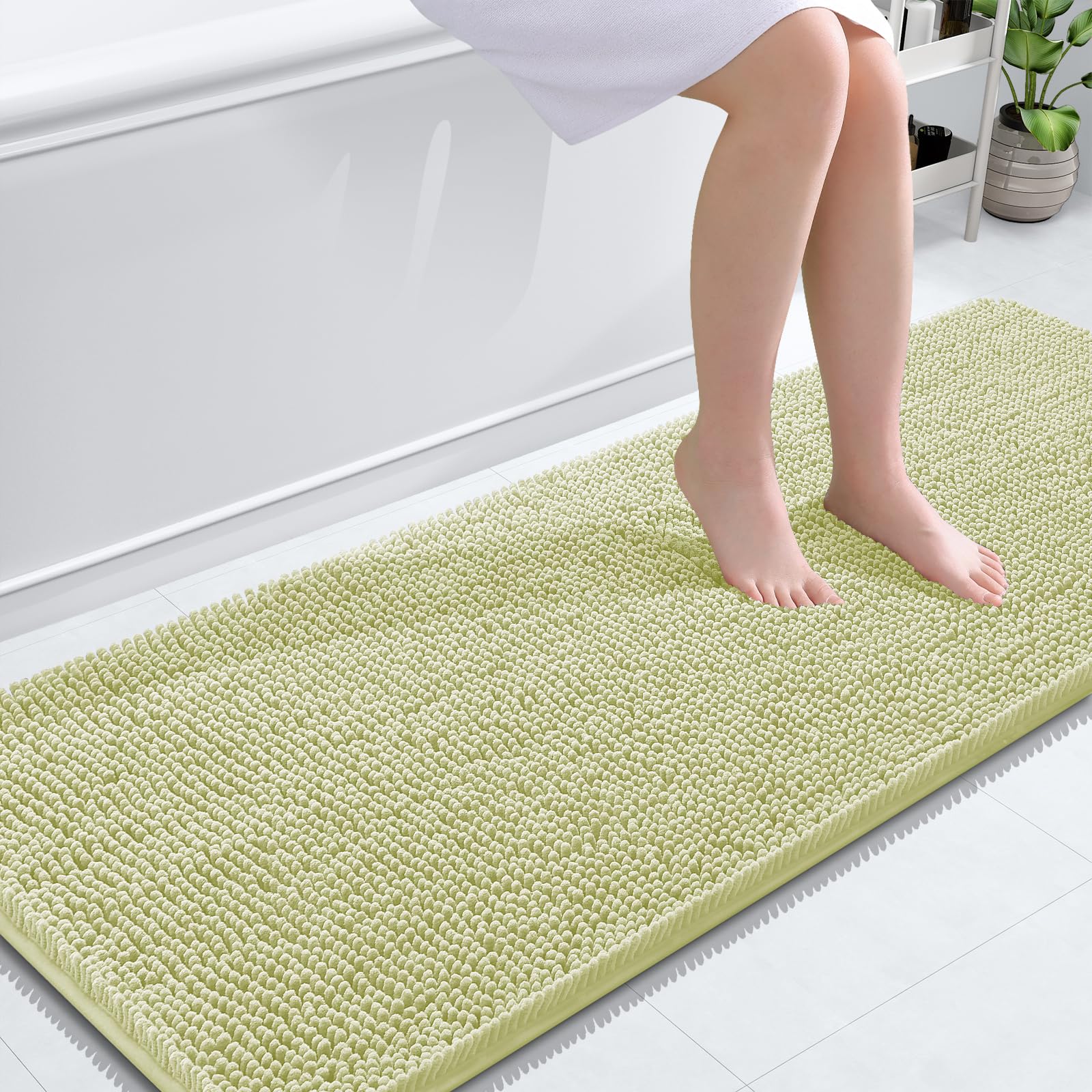 OLANLY Bathroom Rugs 30x20, Extra Soft Absorbent Chenille Bath Rugs