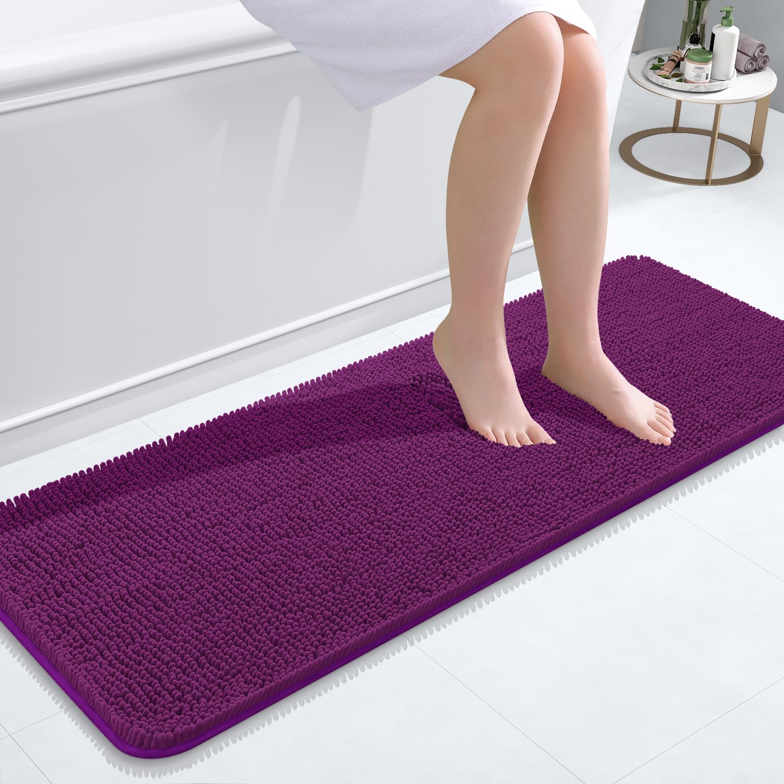 OLANLY Bathroom Rugs 30x20, Extra Soft Absorbent Chenille Bath Rugs