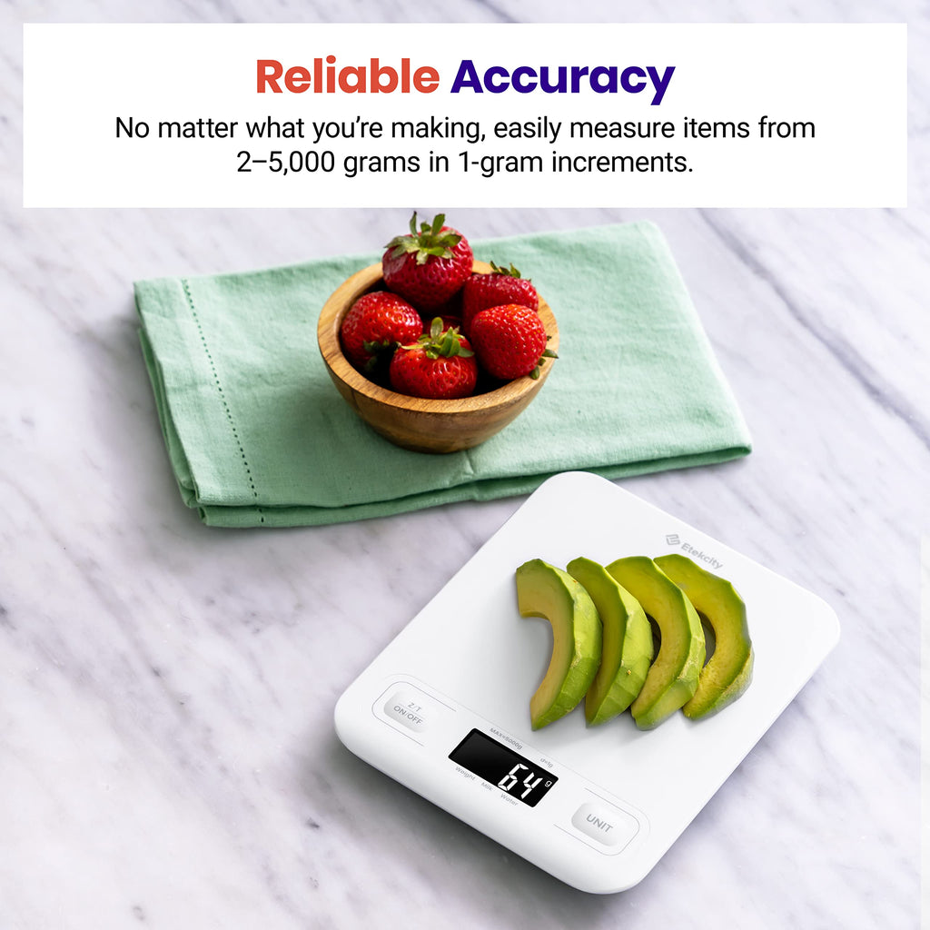 Etekcity Food Kitchen Scale, Digital Grams and Ounces, 11lb