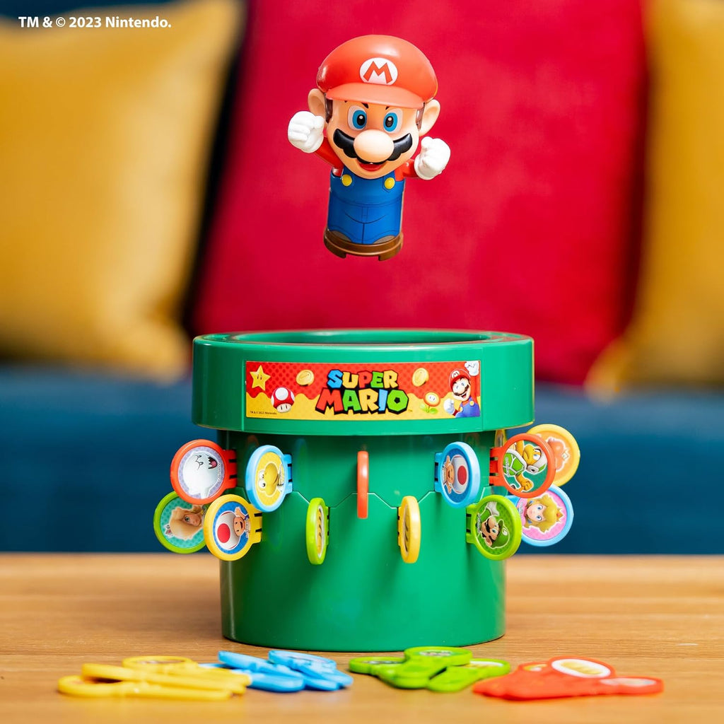TOMY Pop Up Super Mario Family Action Game - 2-4 Players - Ages 4+