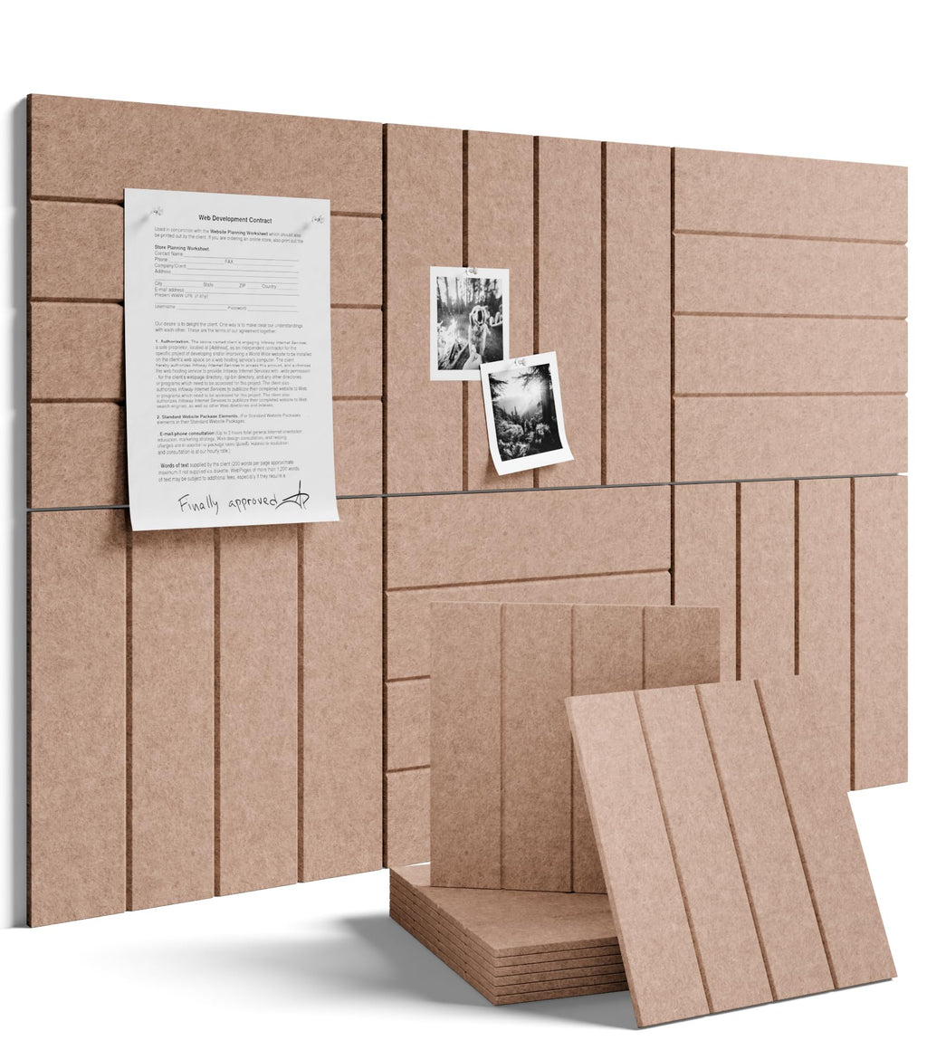 Fluxynara 48" x 36" Large Felt Bulletin Board, Oatmeal