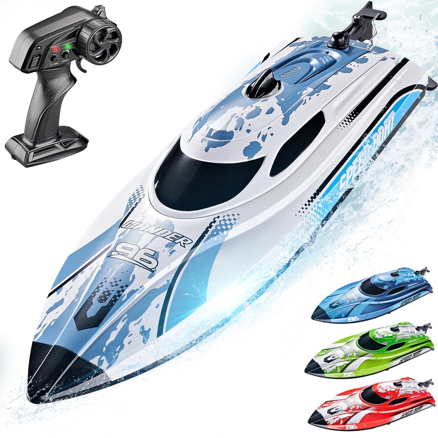 BEZGAR RC Boat TX126-12 Inch Remote Control Boat for Lakes and Pools