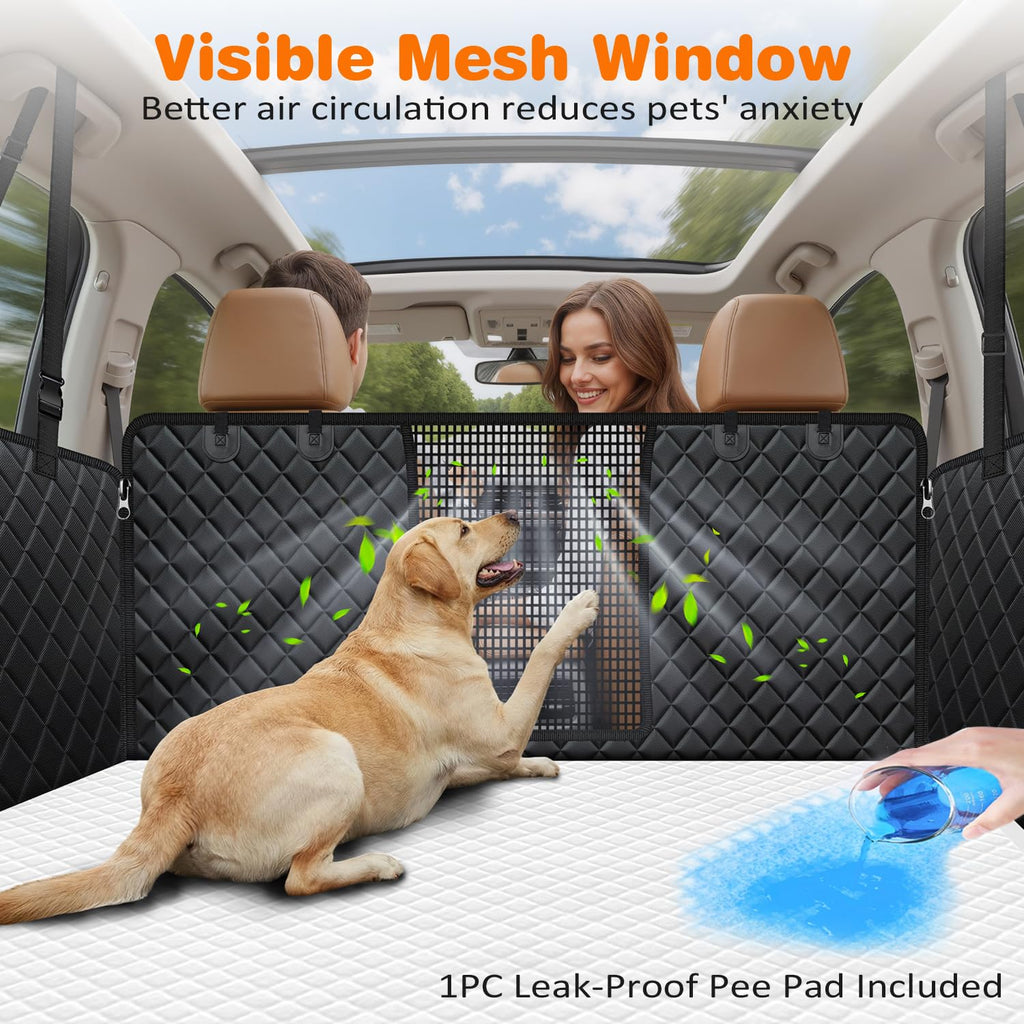 URPOWER Dog Car Seat Cover for Back Seat, Waterproof Hammock for Car & SUV