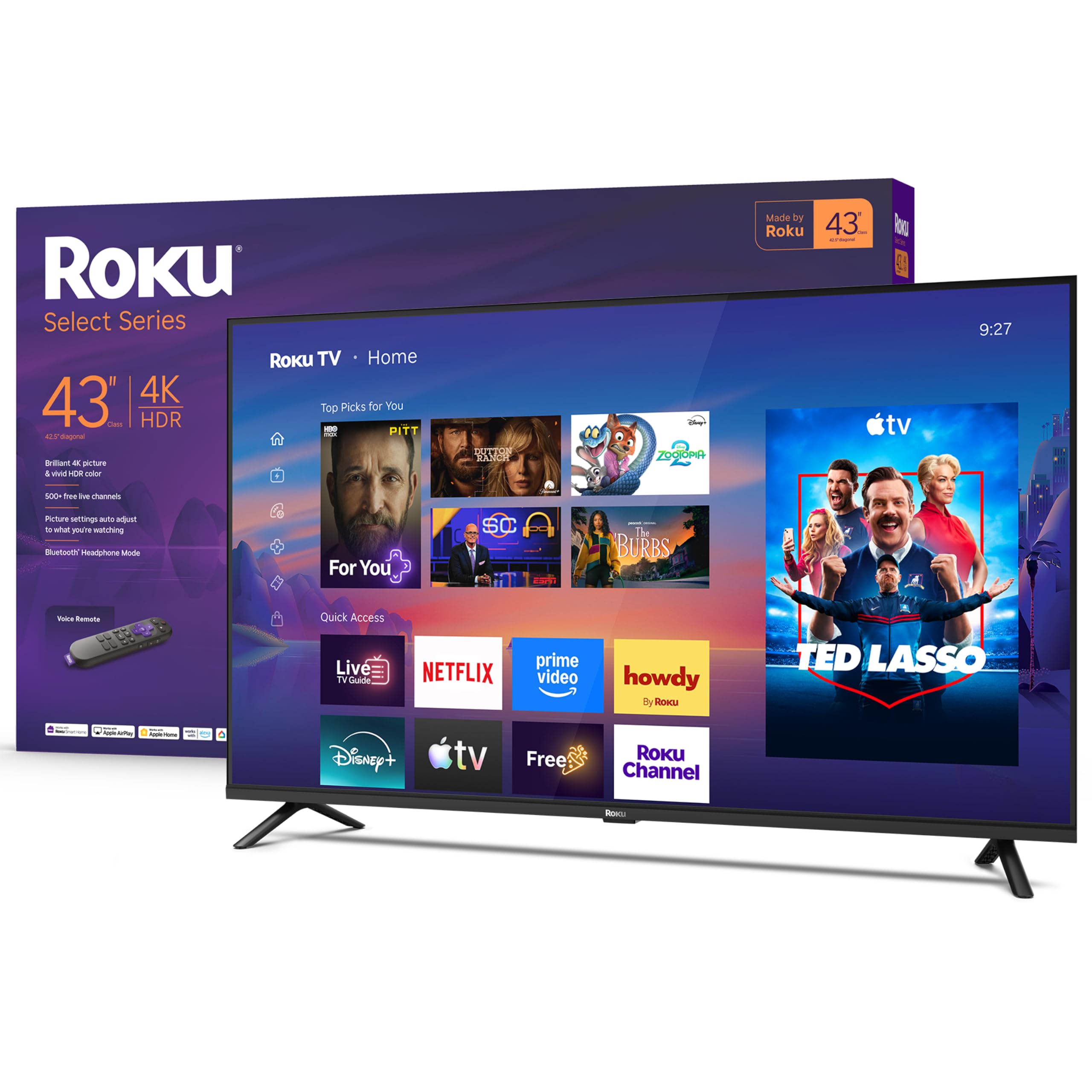 Roku 55-Inch Select Series Smart TV 2026-4K QLED TV - Roku TV