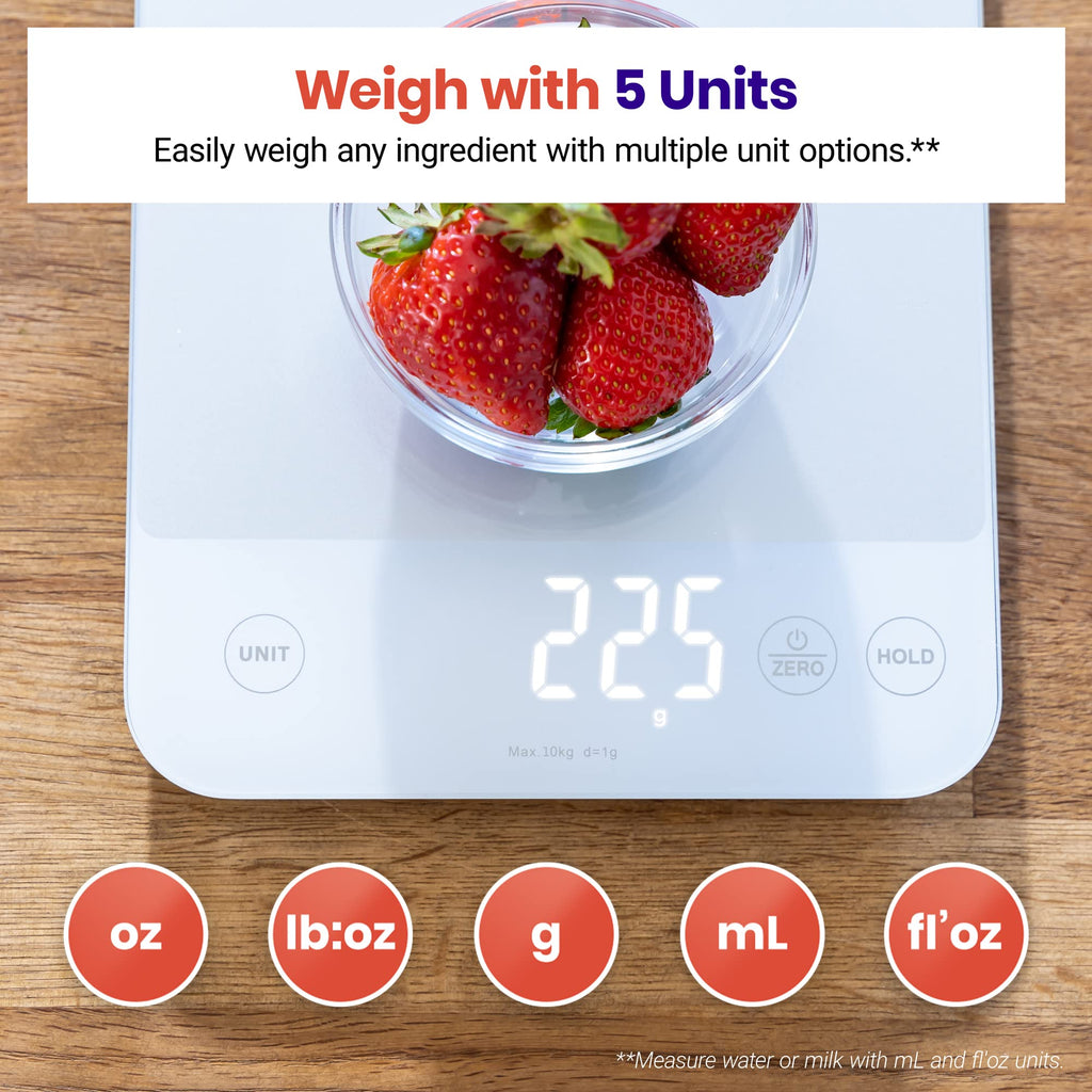 Etekcity Food Kitchen Scale, Digital Grams and Ounces, 11lb