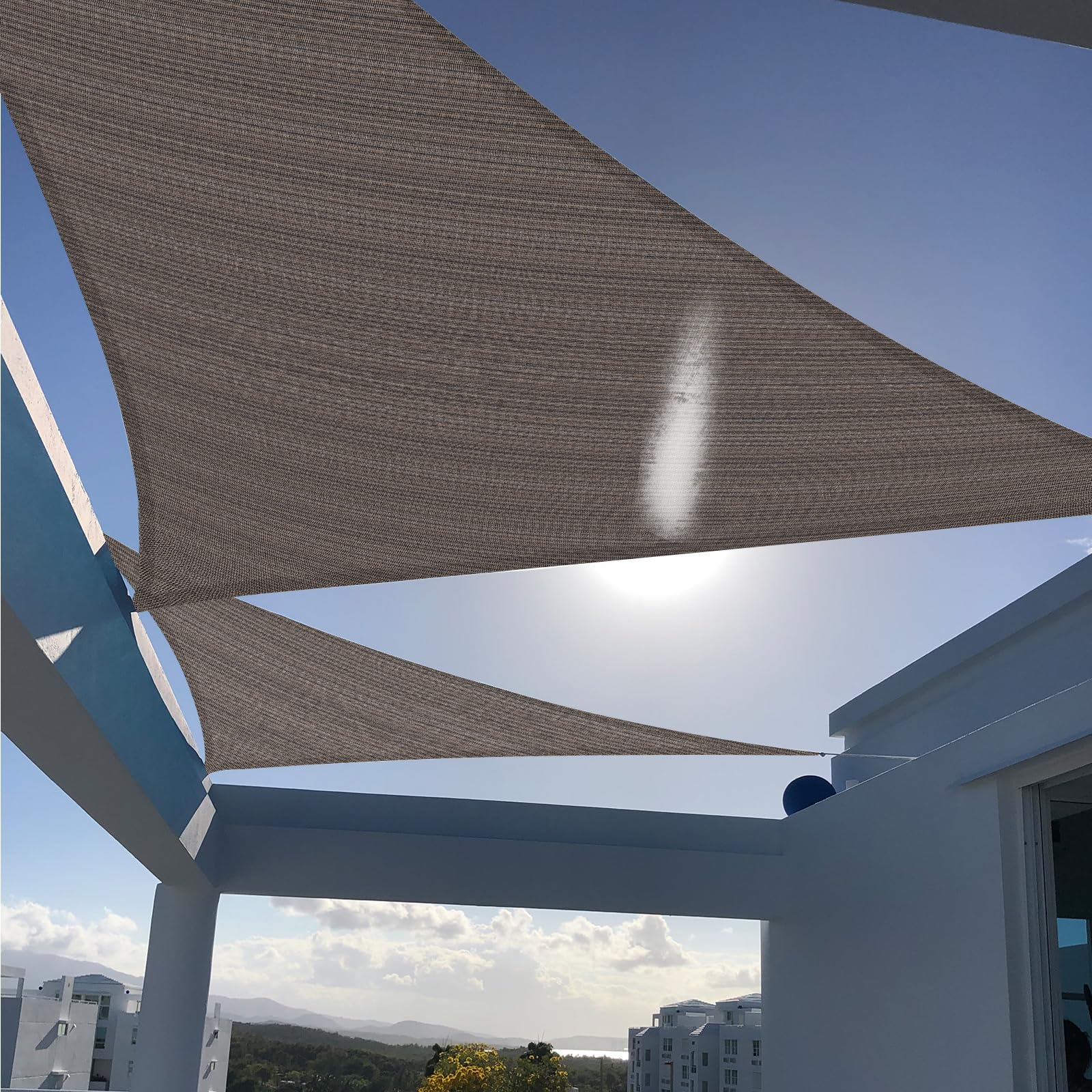 SUNNY GUARD 10' x 13' Rectangle Shade Sail 95% UV Block Outdoor Canopy