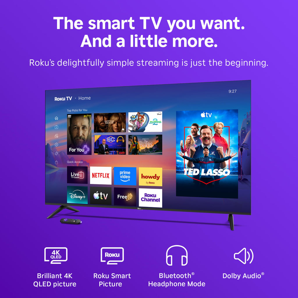Roku 55-Inch Select Series Smart TV 2026-4K QLED TV - Roku TV
