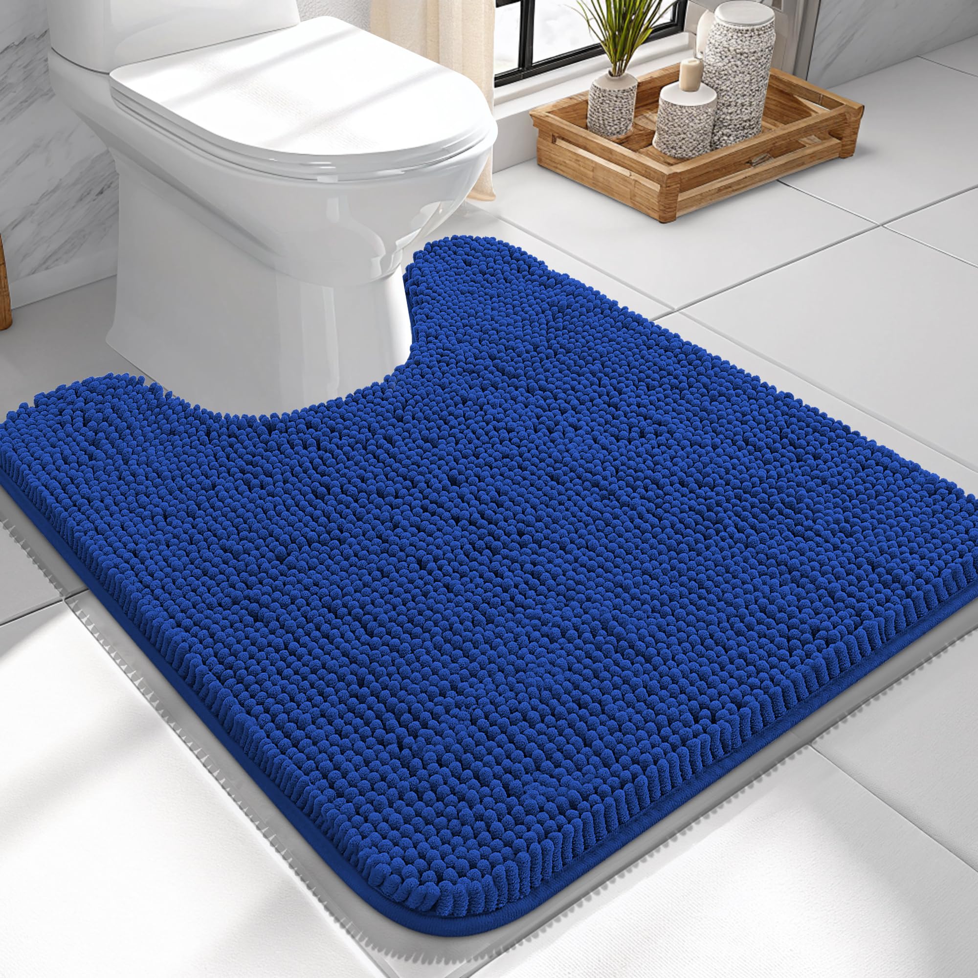 OLANLY Bathroom Rugs 30x20, Extra Soft Absorbent Chenille Bath Rugs