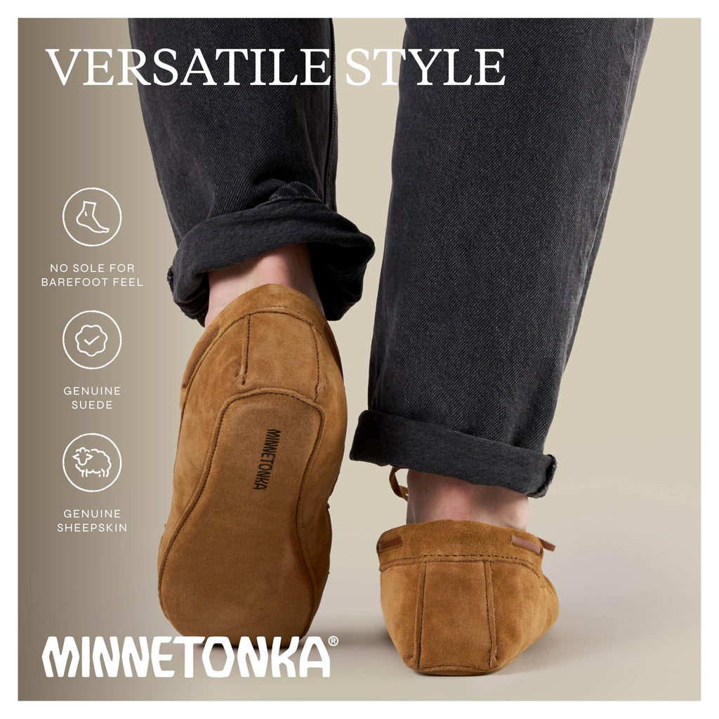 Minnetonka Men's Sheepskin Softsole Moccasin Slipper
