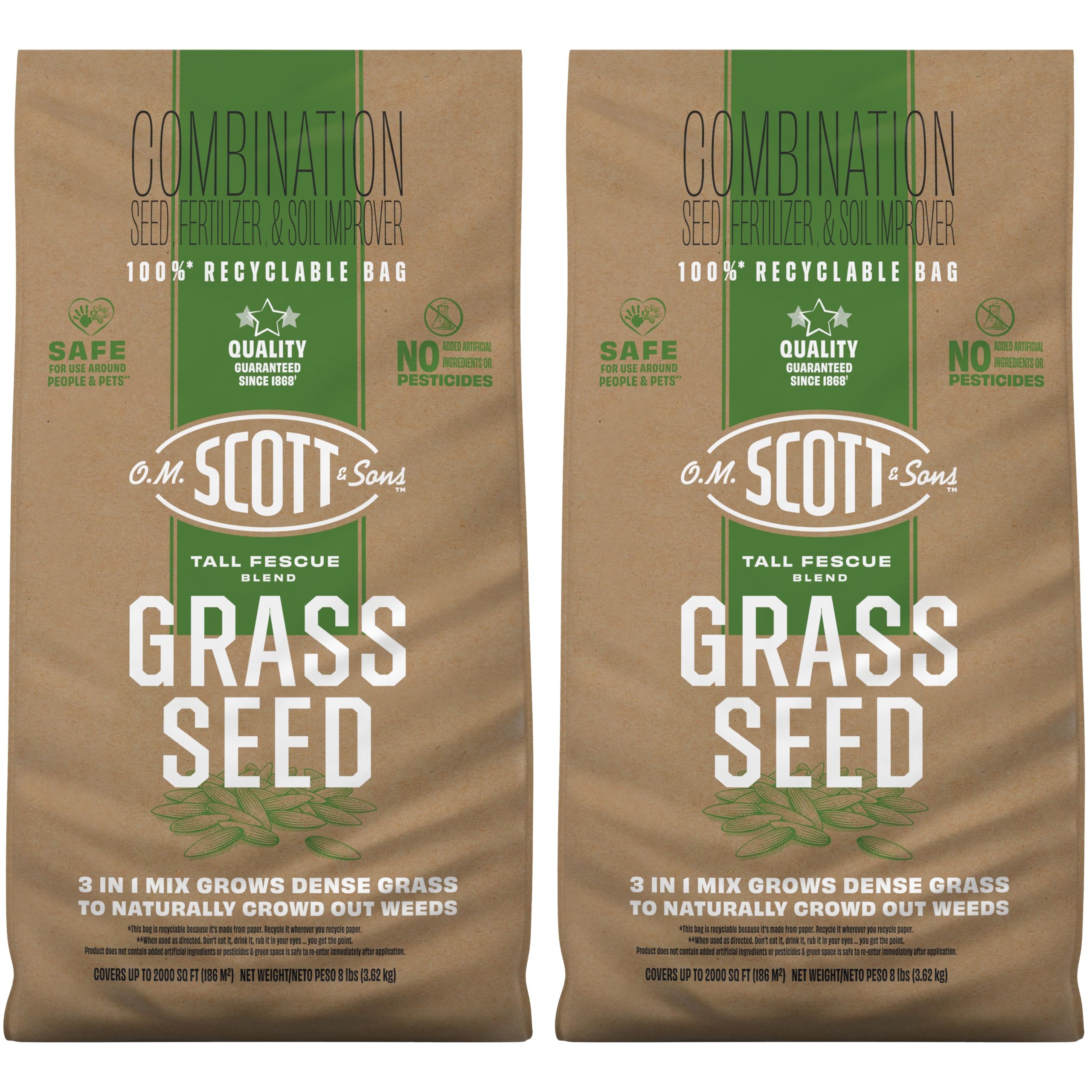 O.M. Scott & Sons Natural Grass Food, 12.72 lbs. (2-Pack)