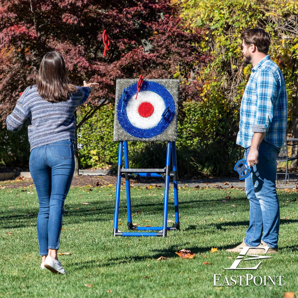EastPoint Axe Throwing Game, Bristle Target, 8 Safety Axes, Over 5 Ft Tall