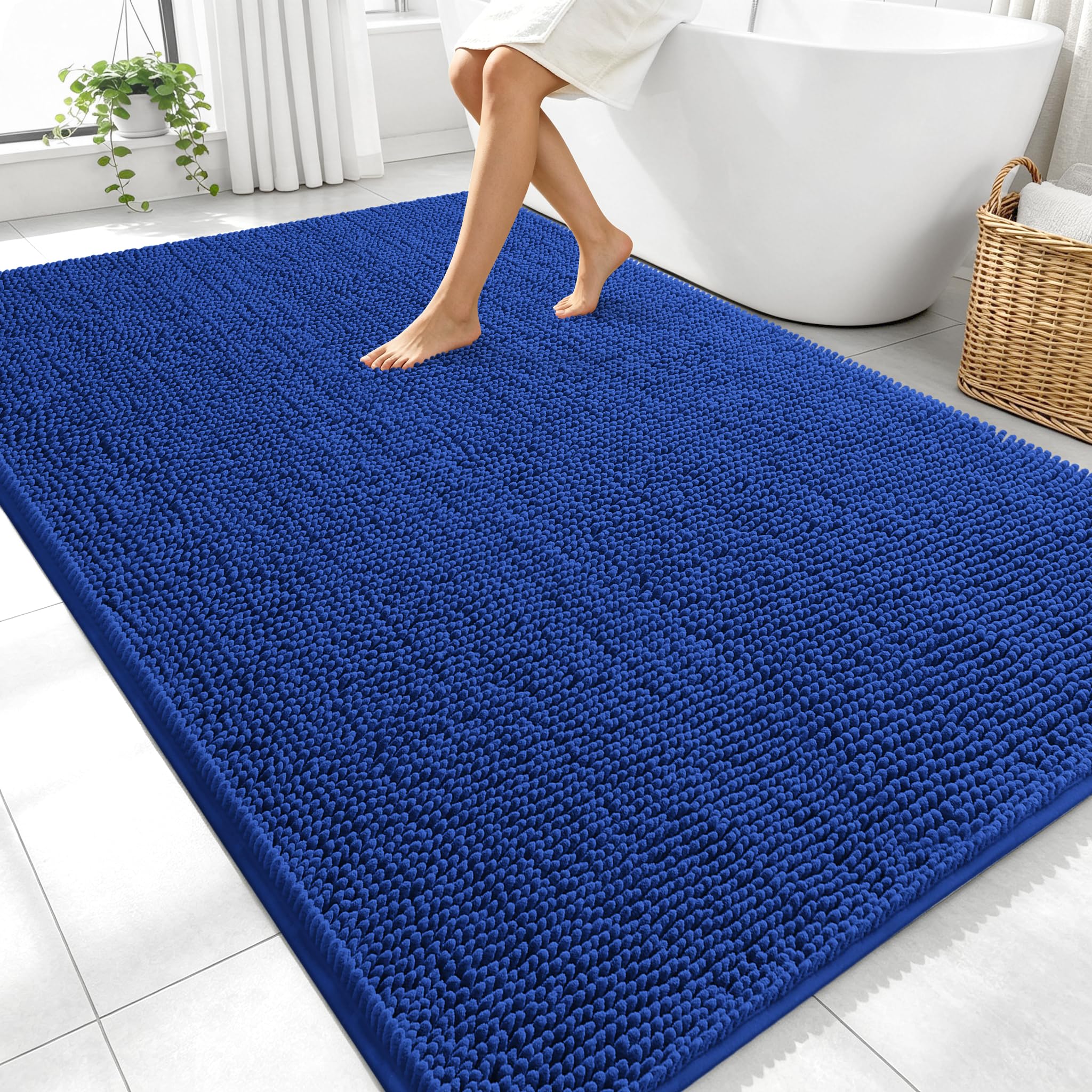 OLANLY Bathroom Rugs 30x20, Extra Soft Absorbent Chenille Bath Rugs