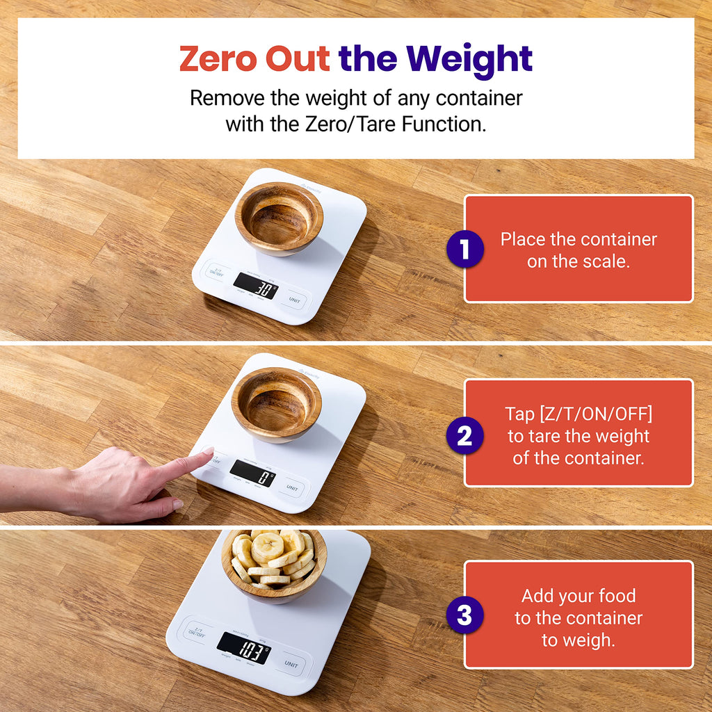 Etekcity Food Kitchen Scale, Digital Grams and Ounces, 11lb