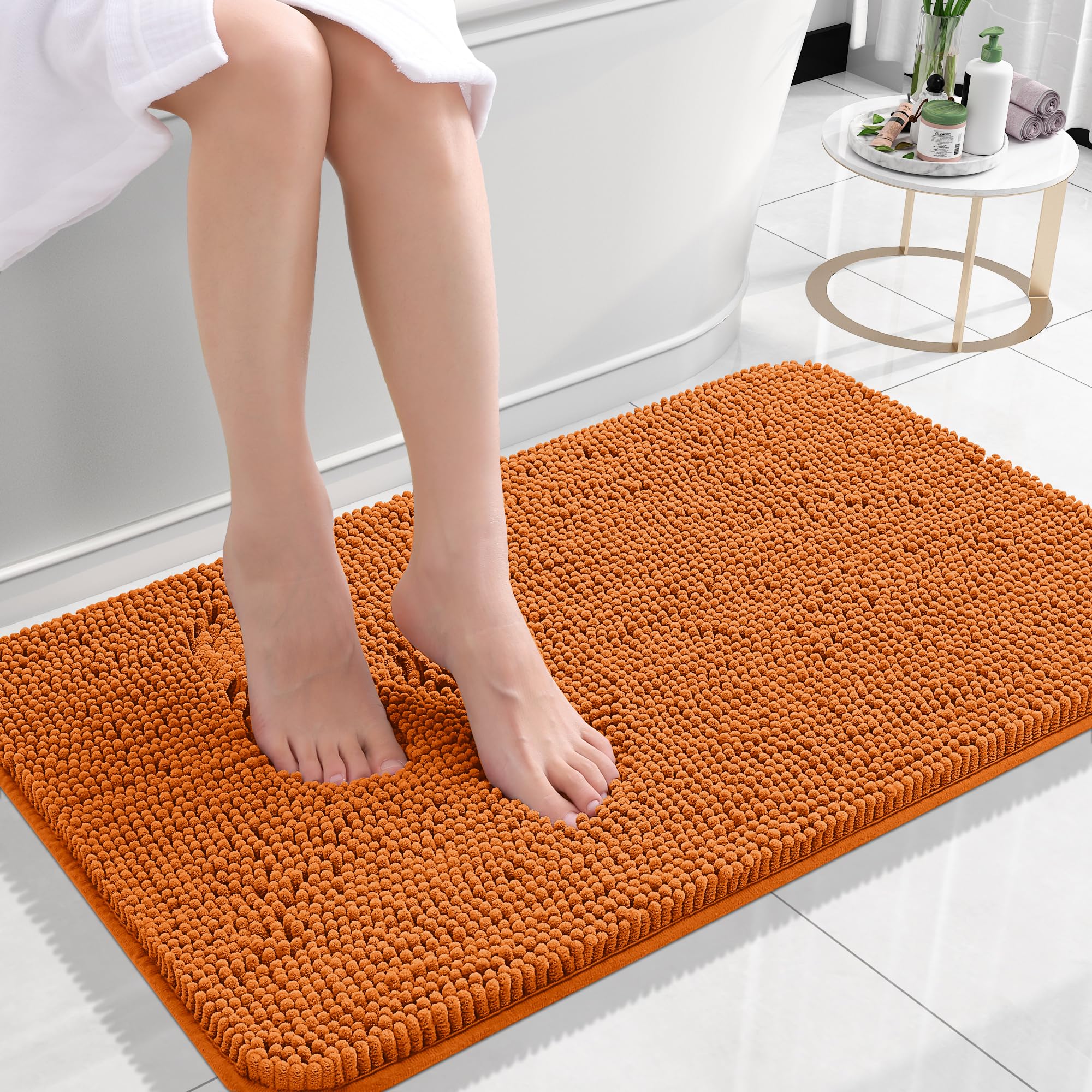 OLANLY Bathroom Rugs 30x20, Extra Soft Absorbent Chenille Bath Rugs
