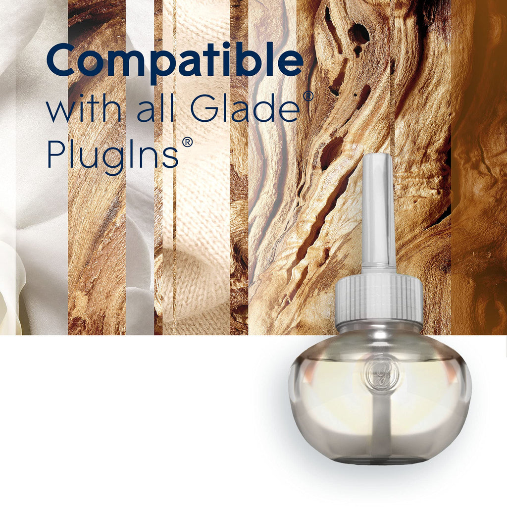 Glade PlugIns Refills Air Freshener, Scented and Essential Oils for Home and Bathroom, Cashmere Woods, 6.7 Fl Oz, 10 Count
