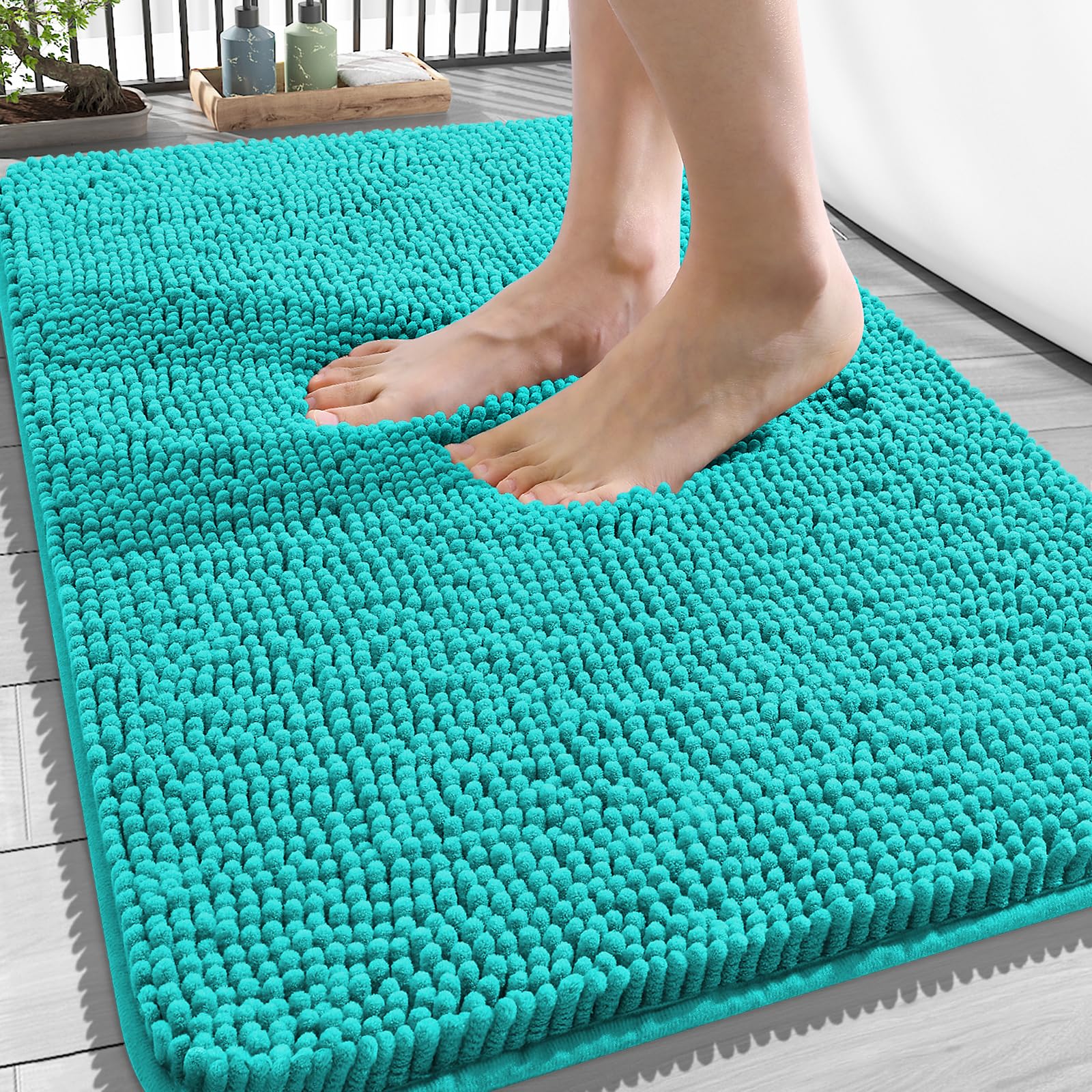 OLANLY Bathroom Rugs 30x20, Extra Soft Absorbent Chenille Bath Rugs