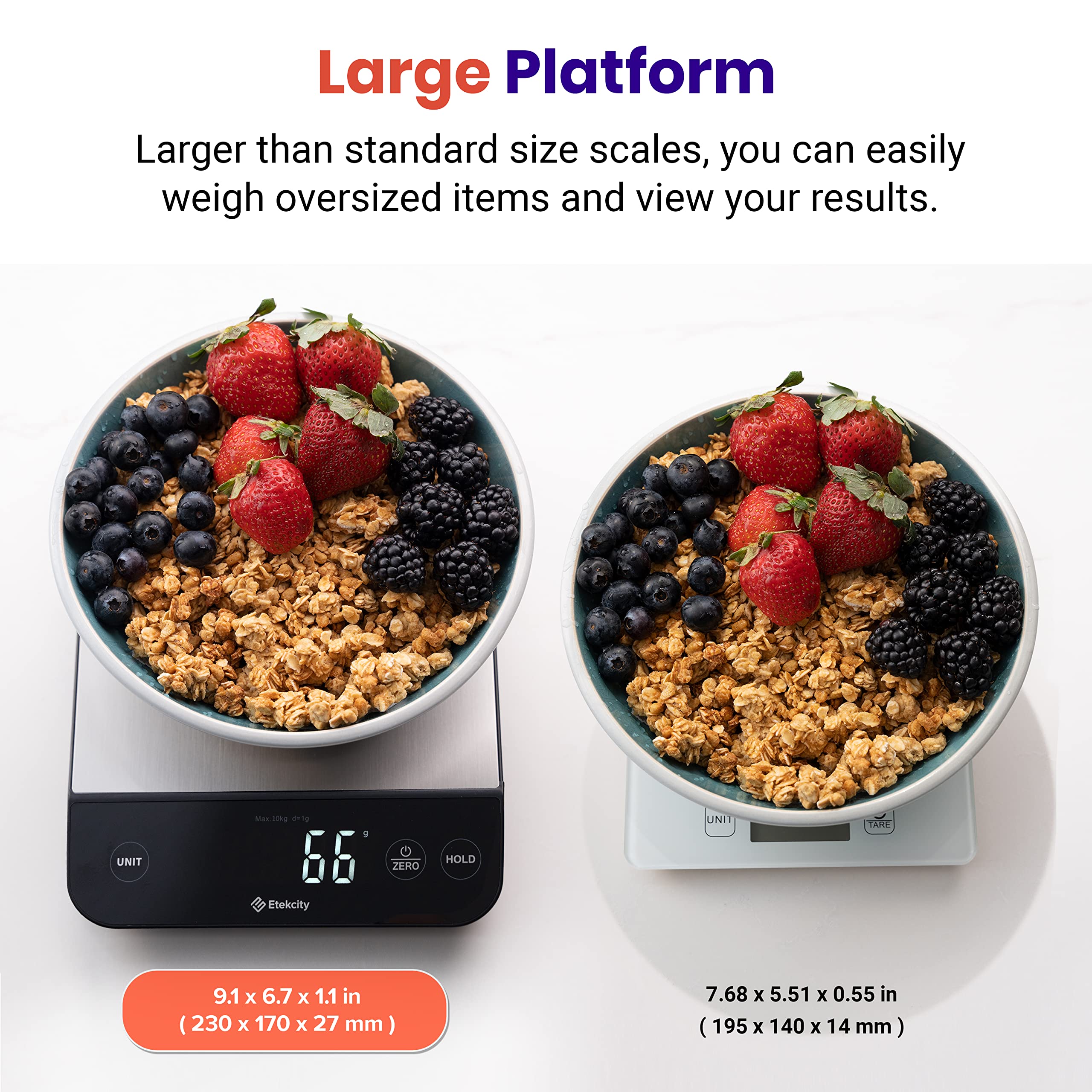 Etekcity Food Kitchen Scale, Digital Grams and Ounces, 11lb