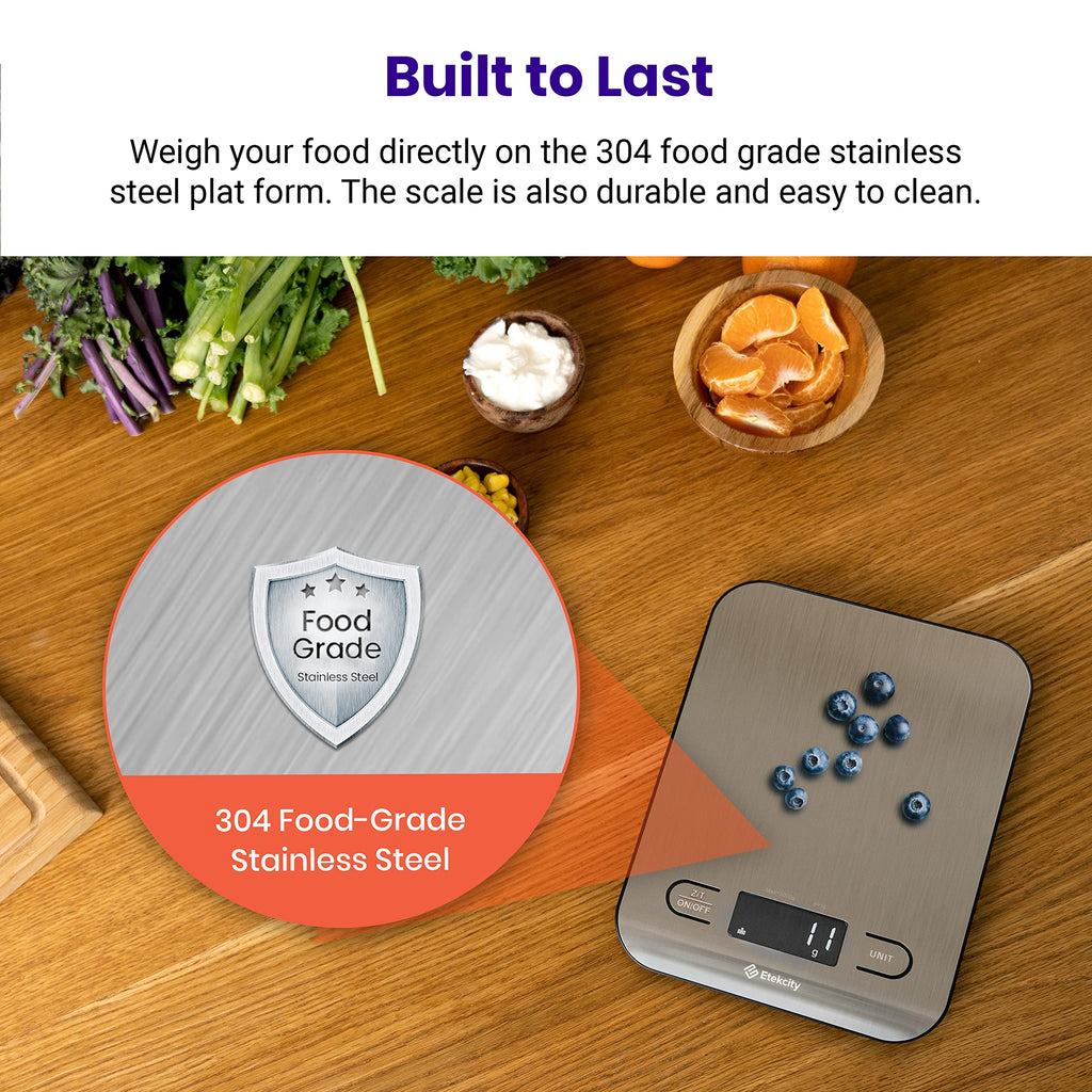 Etekcity Food Kitchen Scale, Digital Grams and Ounces, 11lb