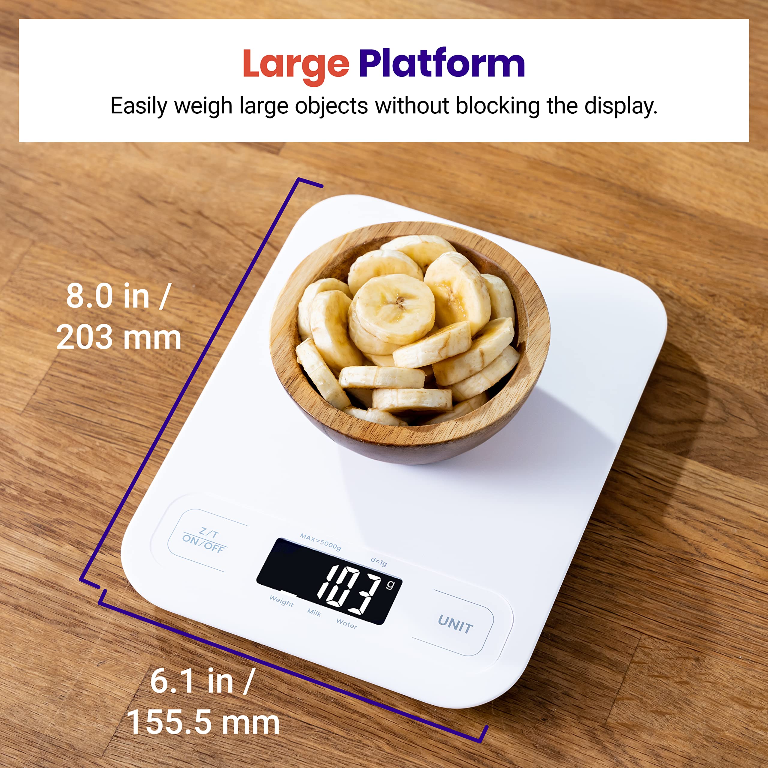 Etekcity Food Kitchen Scale, Digital Grams and Ounces, 11lb