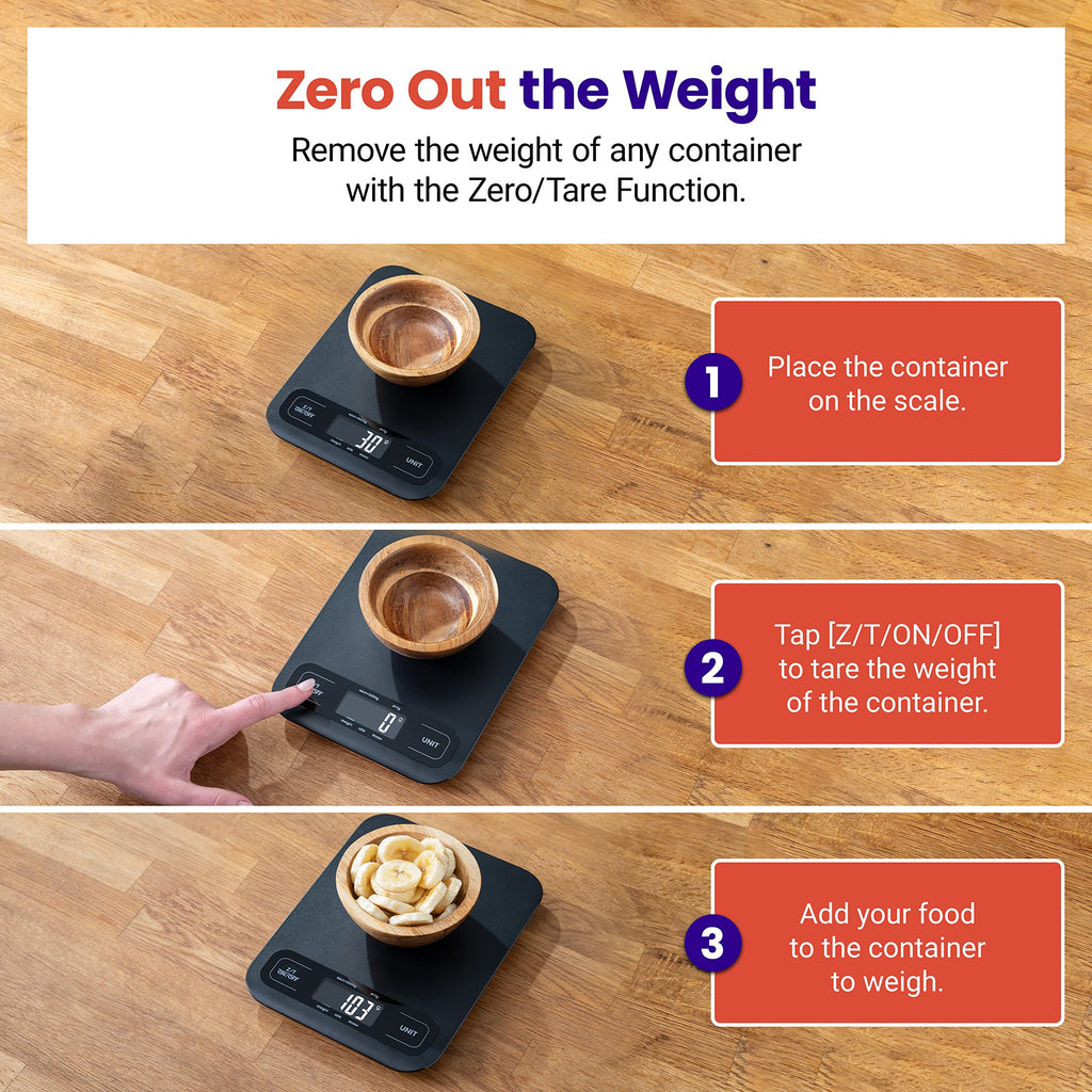 Etekcity Food Kitchen Scale, Digital Grams and Ounces, 11lb